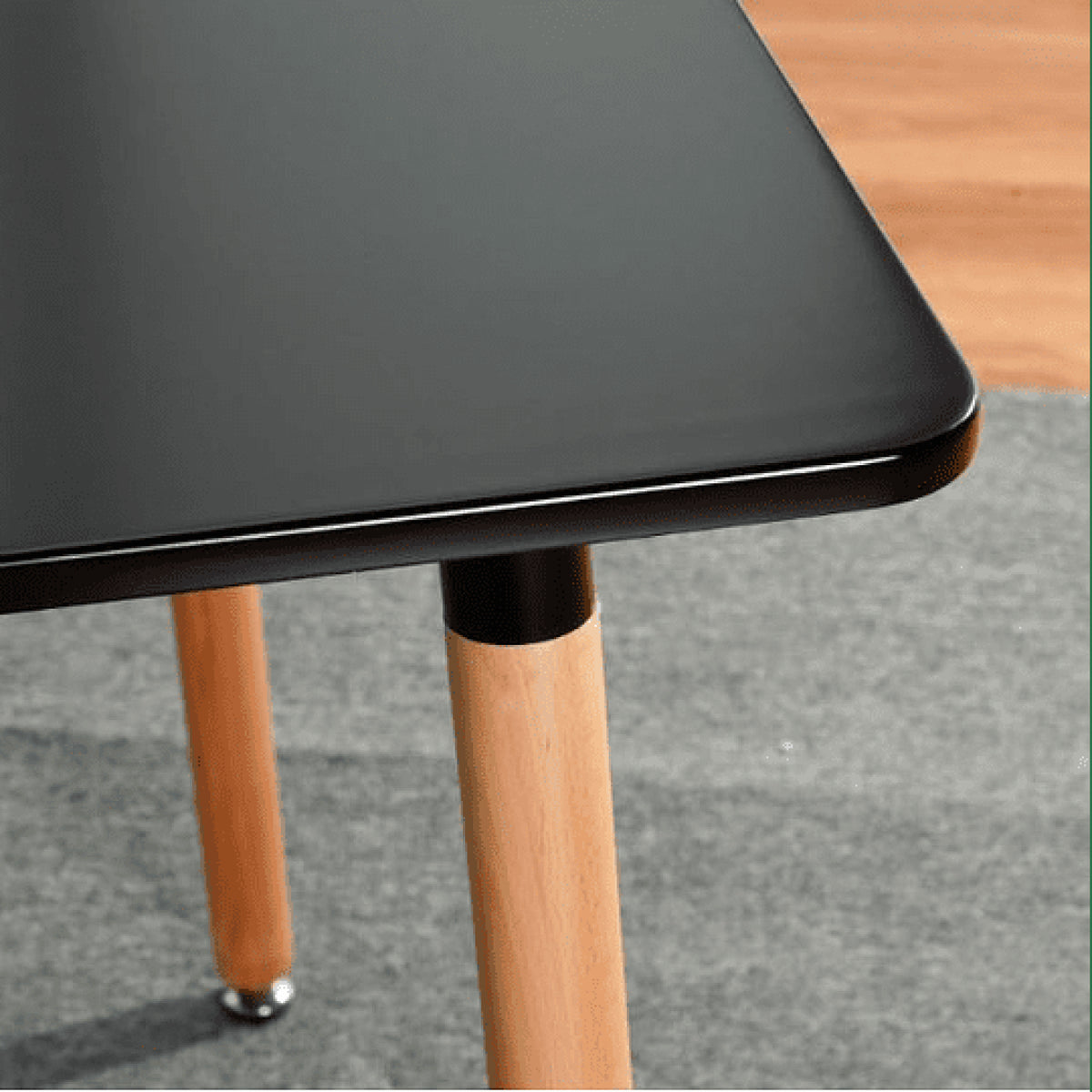Mesa Eames Cuadrada MDF 80 cms - Negra