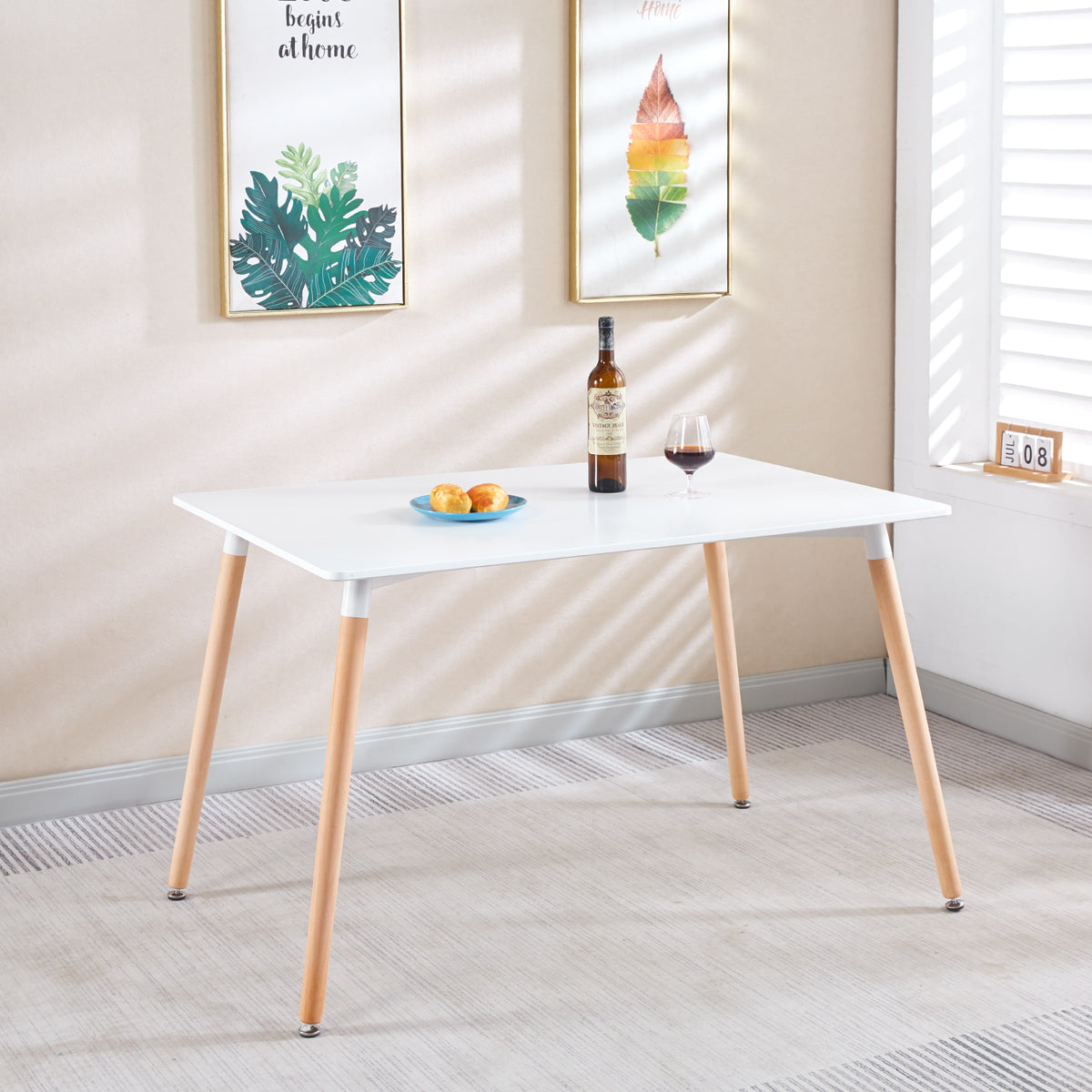 Mesa Eames Rectangular MDF 120x80 cms - Blanca