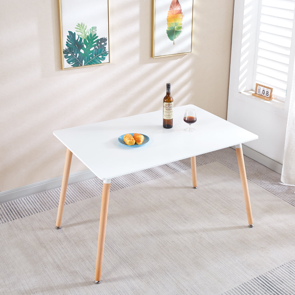 Mesa Eames Rectangular MDF 120x80 cms - Blanca