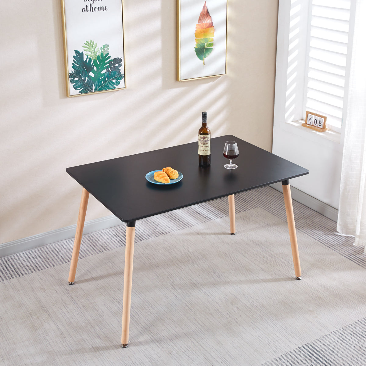 Mesa Eames Rectangular MDF 120x80 cms - Negra