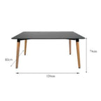 Mesa Eames Rectangular MDF 120x80 cms - Negra