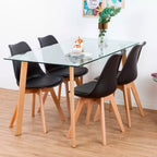 Mesa Nordic Rectangular Vidrio 140x90 cms