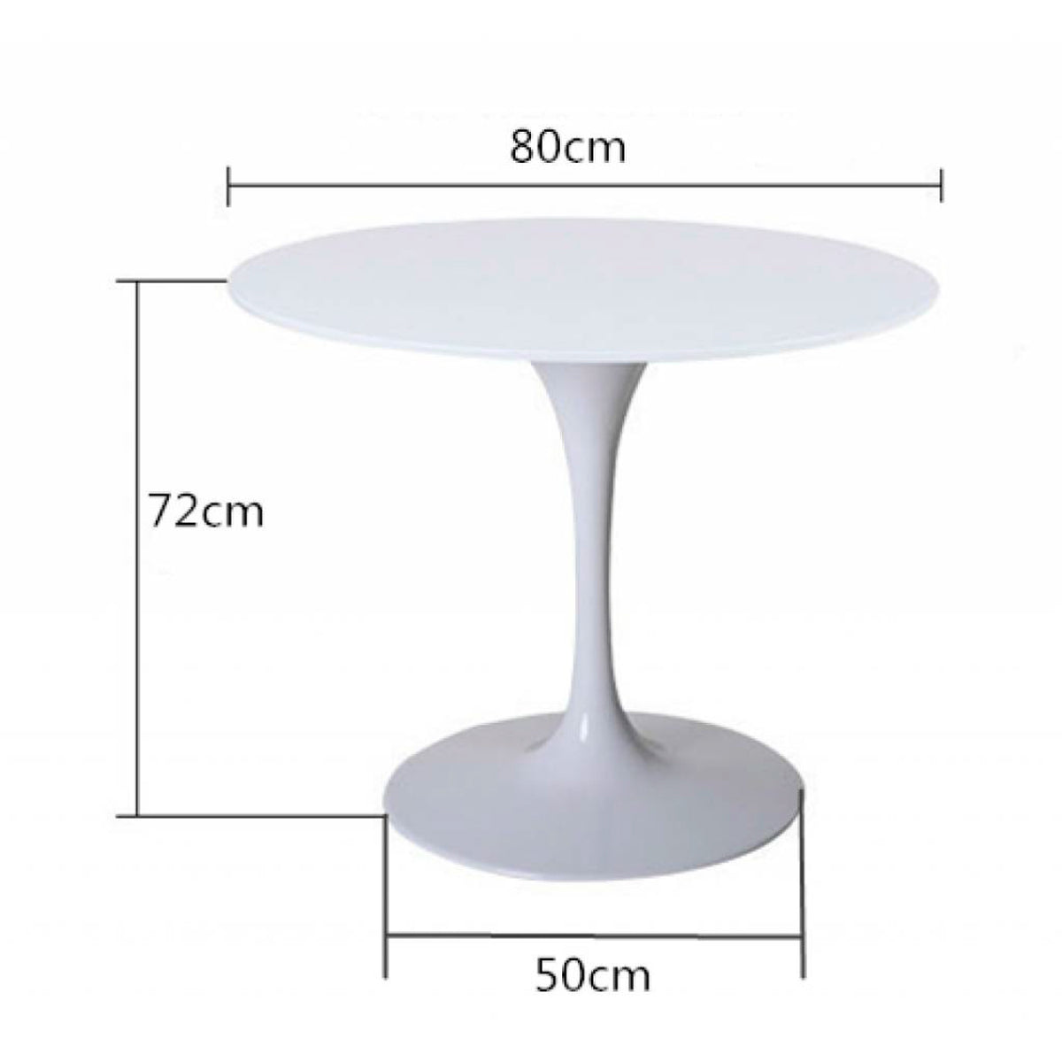 Mesa Tulip 80 cms MDF - Blanca