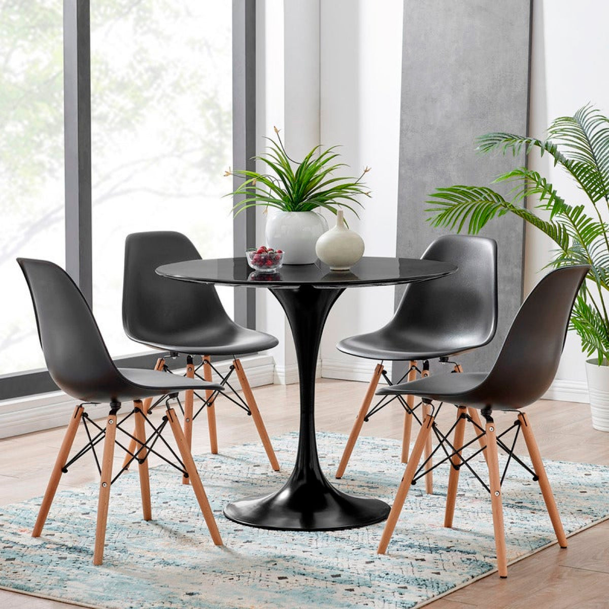 Mesa Tulip 80 cms MDF - Negra
