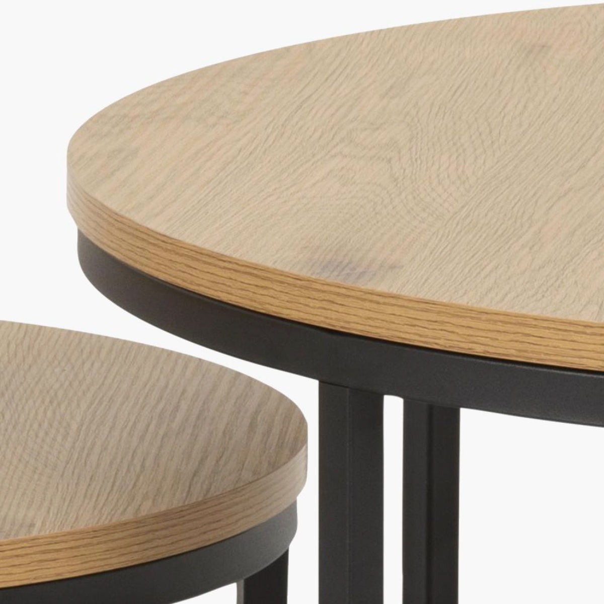 Juego de Mesas de Centro Anidadas - Madera clara
