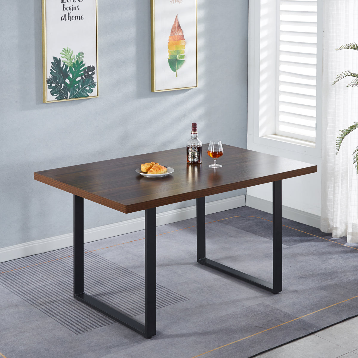 Mesa Industrial MDF 140x90 - Madera Oscura
