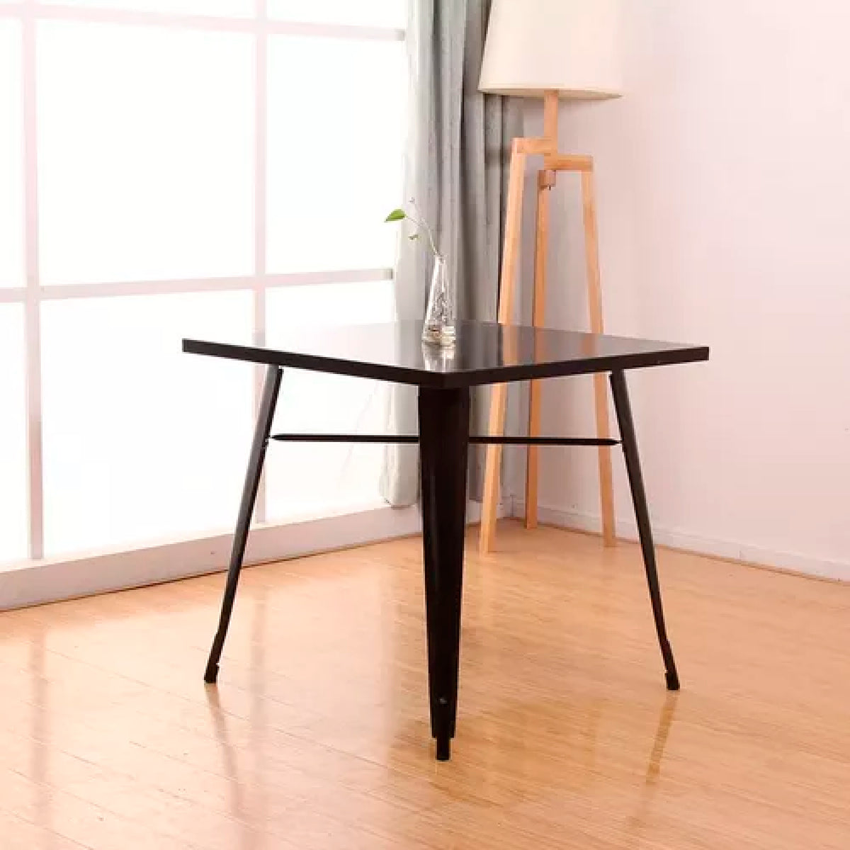 Mesa Tolix de Acero 80x80 cms - Negra