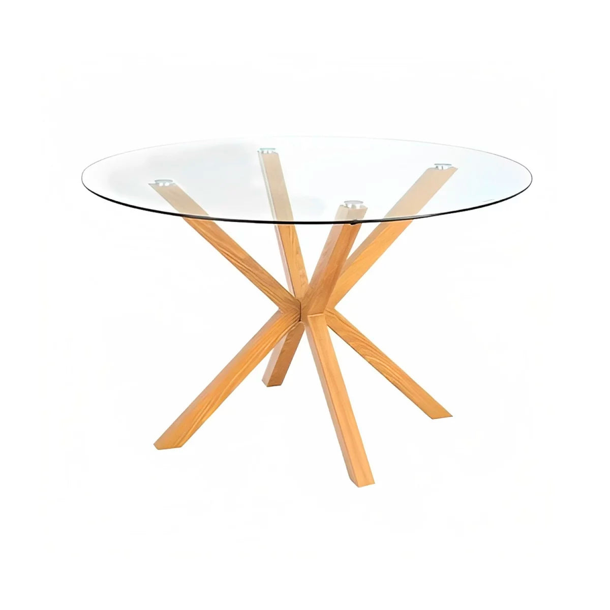 Mesa Cross Redonda Vidrio 120 cms
