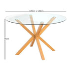 Mesa Cross Redonda Vidrio 120 cms