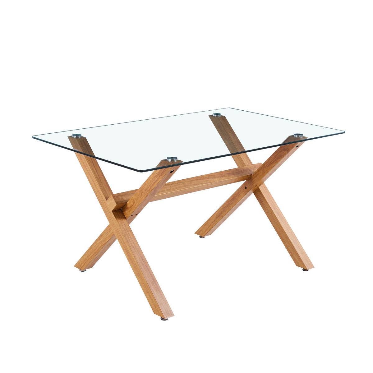 Mesa Nordic Cross Rectangular Vidrio 140x90 cms