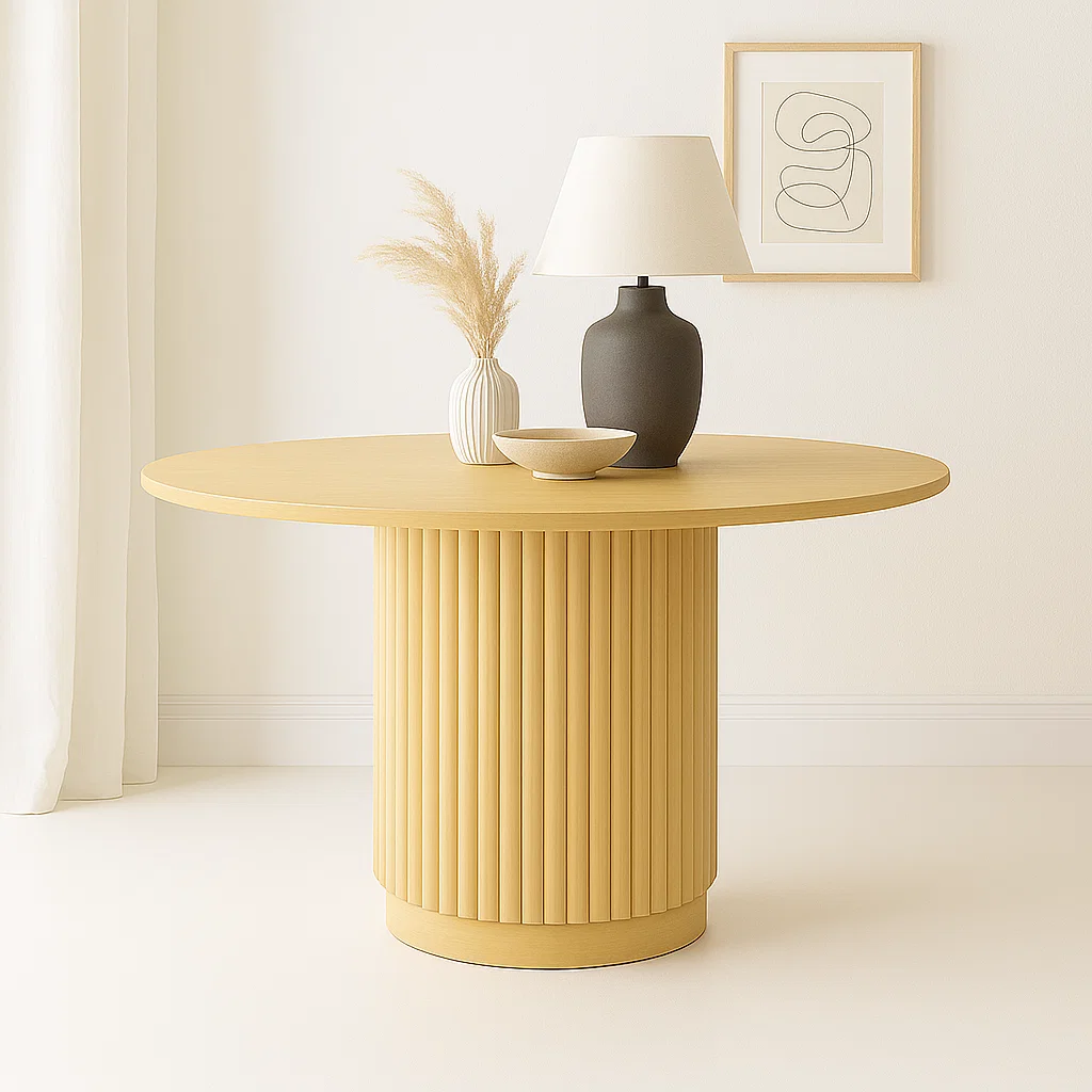 Mesa Redonda Nórdica Armonía de 130 cm Madera Natural