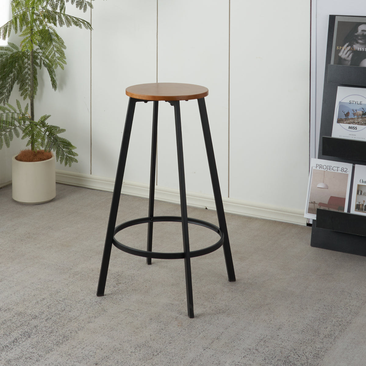 Pack de 2 Pisos taburete de bar elipse industrial