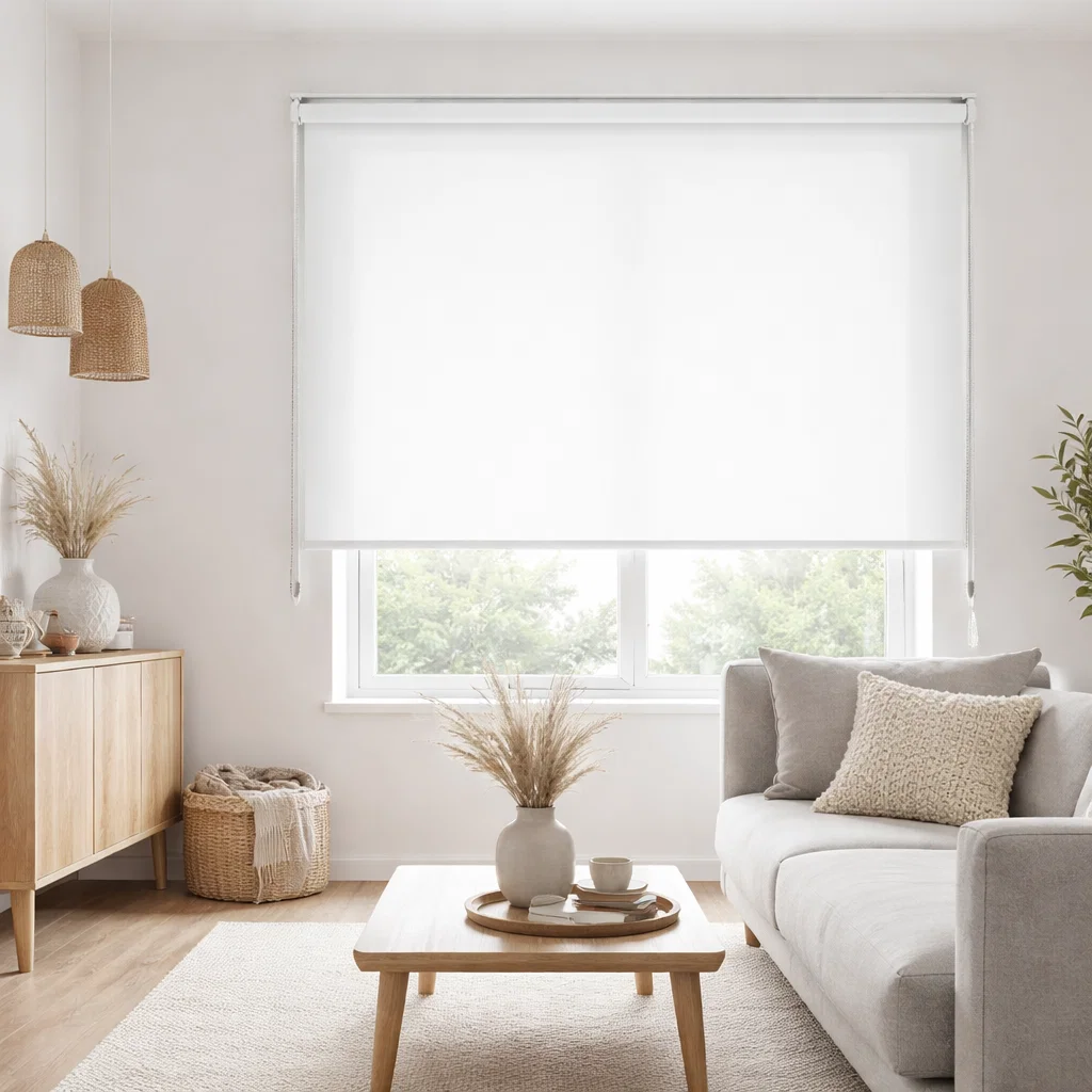 Cortina Roller Black Out Blanco Volgen - 90x190 cm