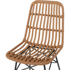 Pack de 4 Sillas de Comedor Terraza Rattan Grecia Color Madera