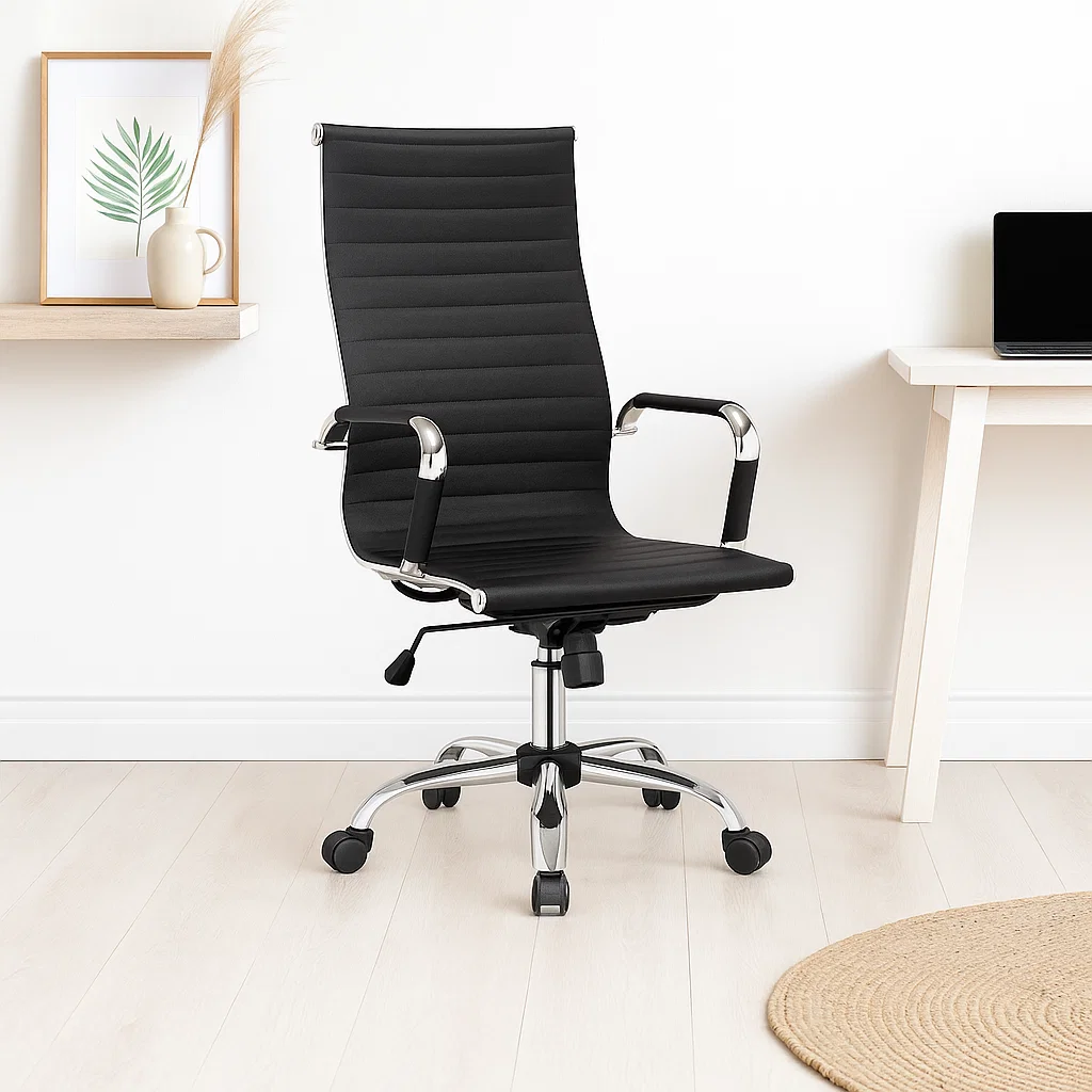 Silla Ejecutiva Luxor Cuero Sintético - Negro
