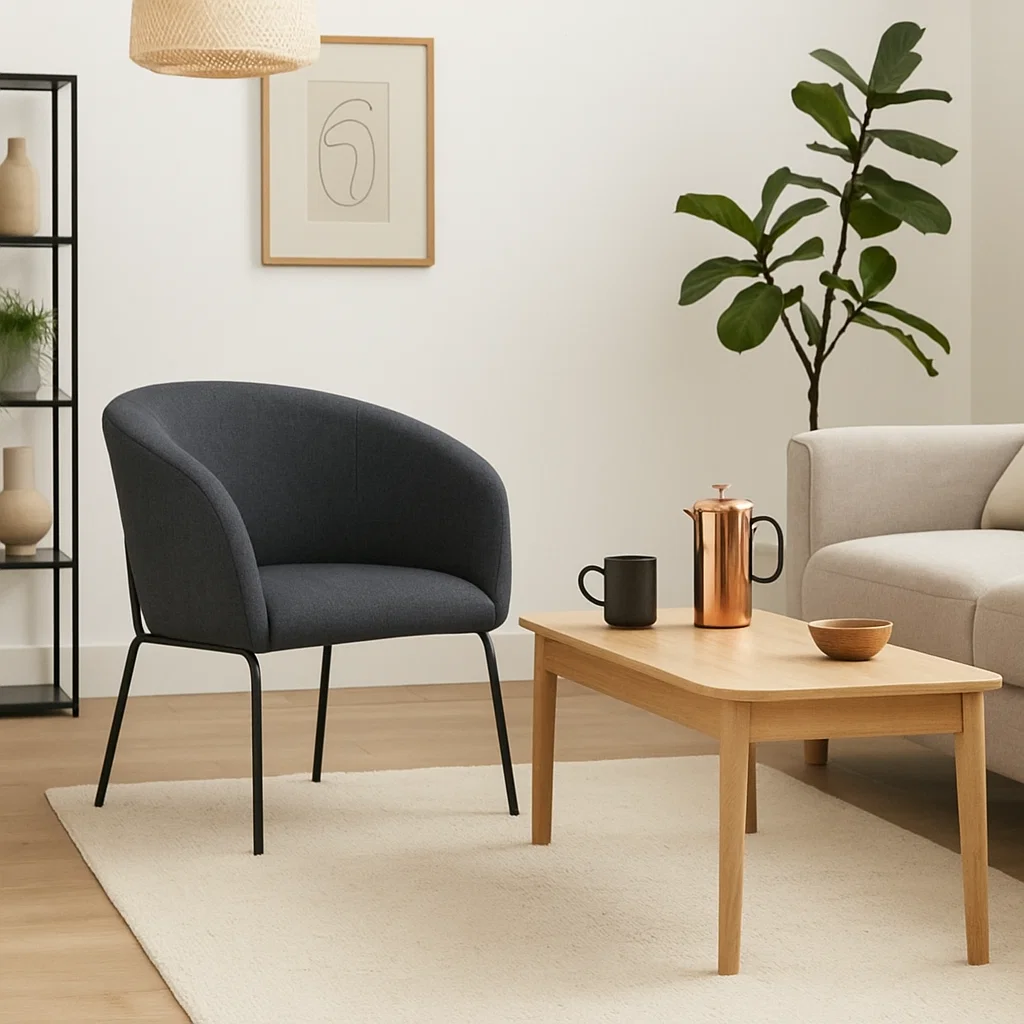 Sillón Arko de Terciopelo - Gris