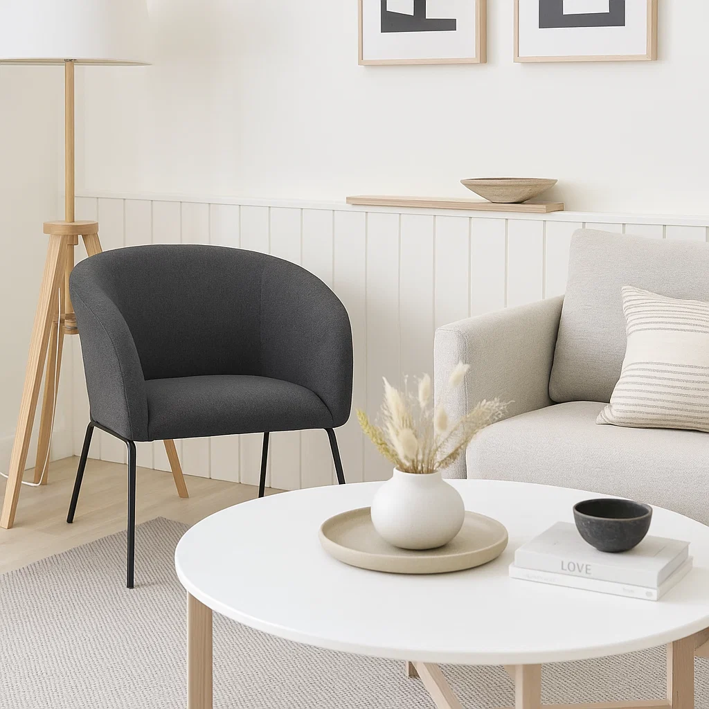 Sillón Arko de Terciopelo - Gris
