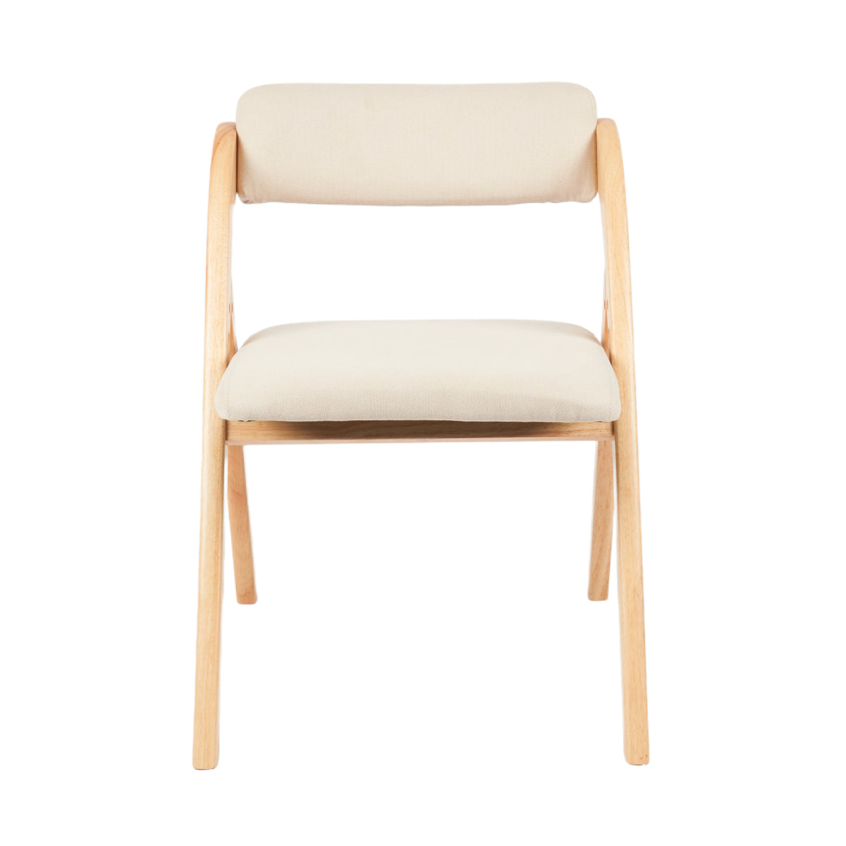 Silla Betlahem de madera plegable acolchada - Beige