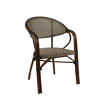 Silla Bistro Parisina Textileno con reposabrazos - Beige