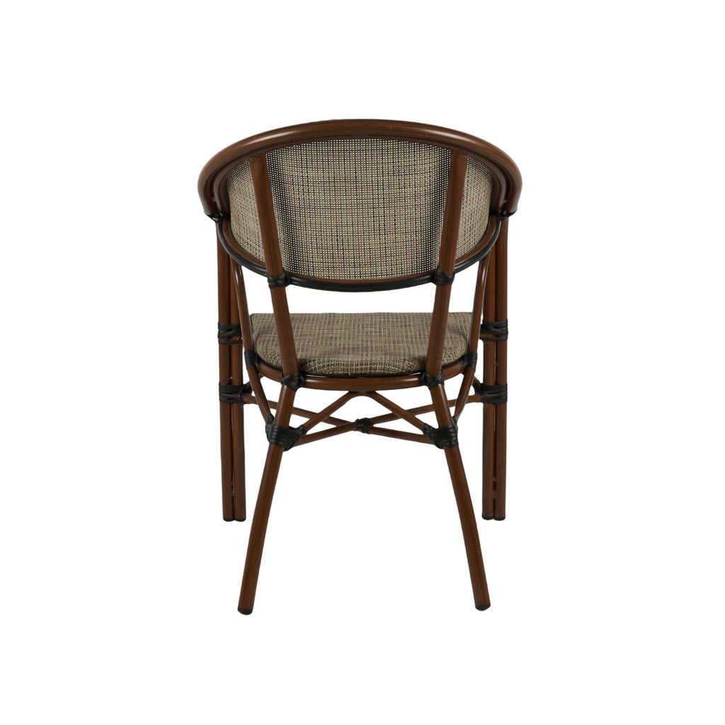 Silla Bistro Parisina Textileno con reposabrazos - Beige