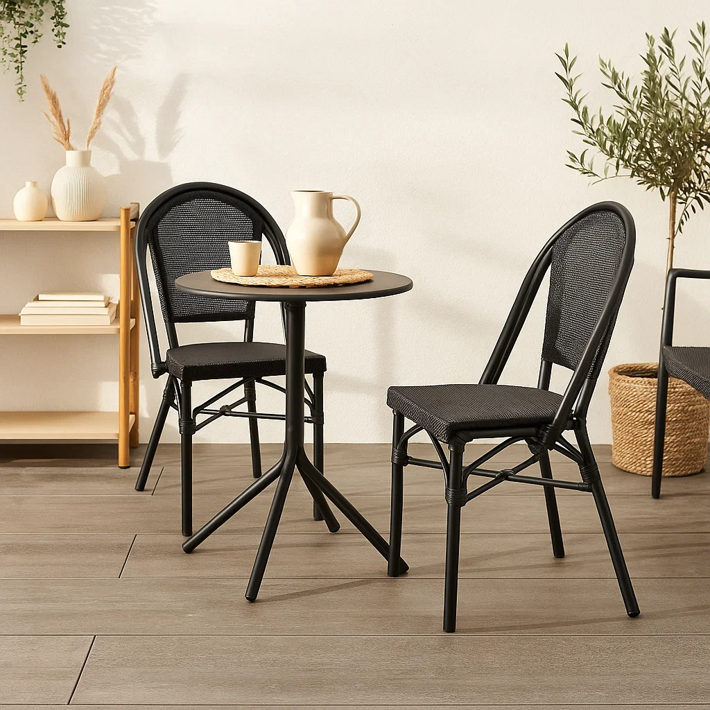 Silla Bistro Parisina Textileno - Negro