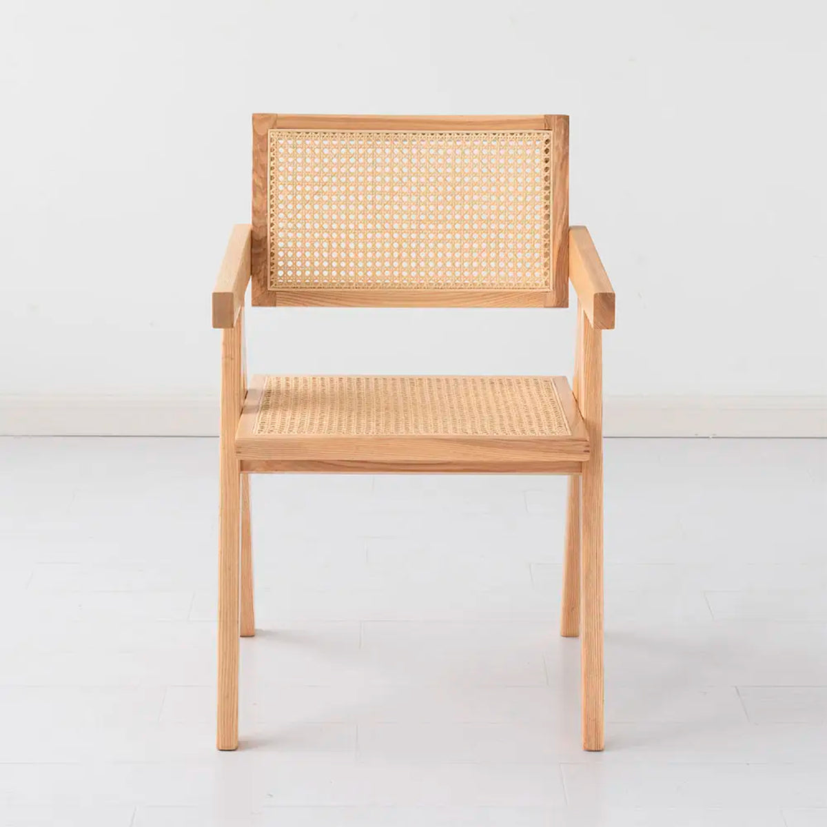 Silla Chandigarh Madera y Rattan - Natural