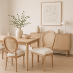 Pack de 2 Sillas de Comedor Madera Acolchada Luis XV