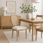 Pack de 2 Sillas de Comedor Madera Acolchada Luis XV