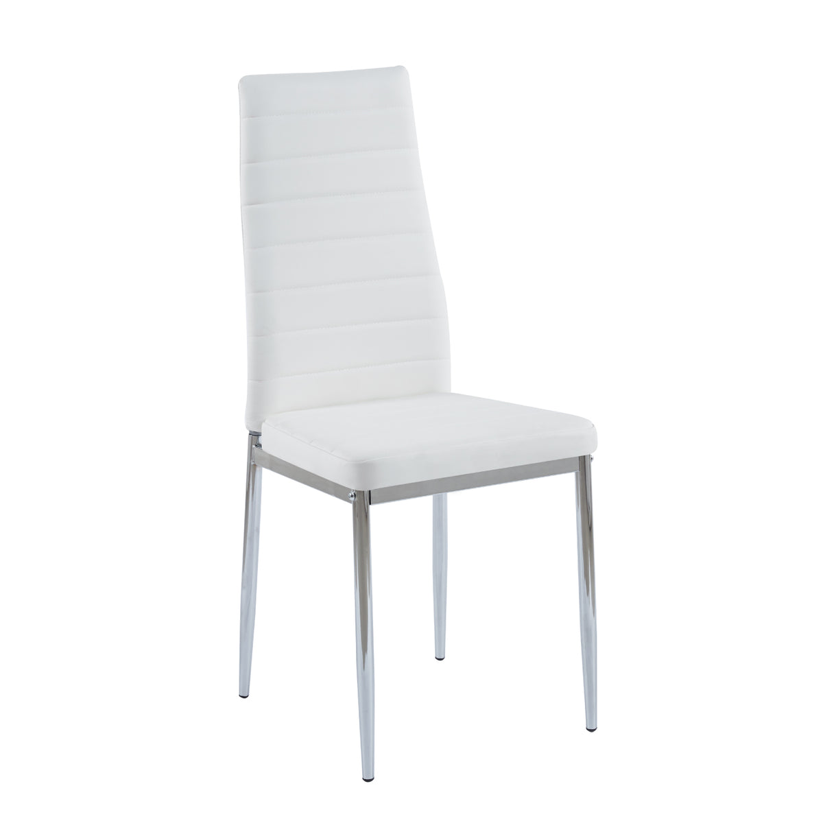 Pack de 4 Sillas Dining Liana con patas cromadas - Blanca