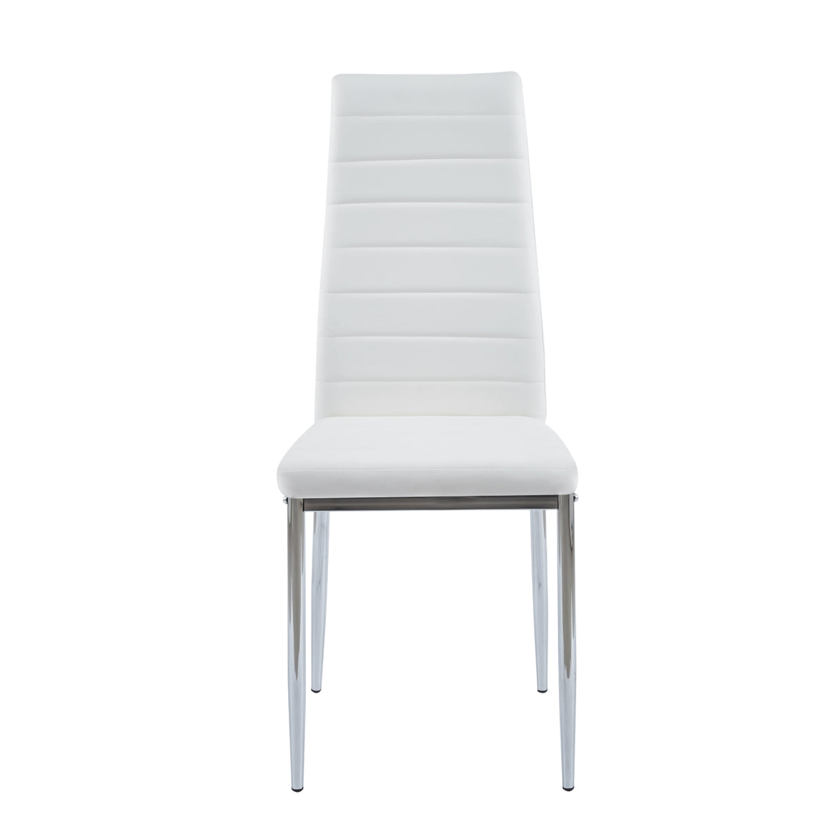 Pack de 4 Sillas Dining Liana con patas cromadas - Blanca