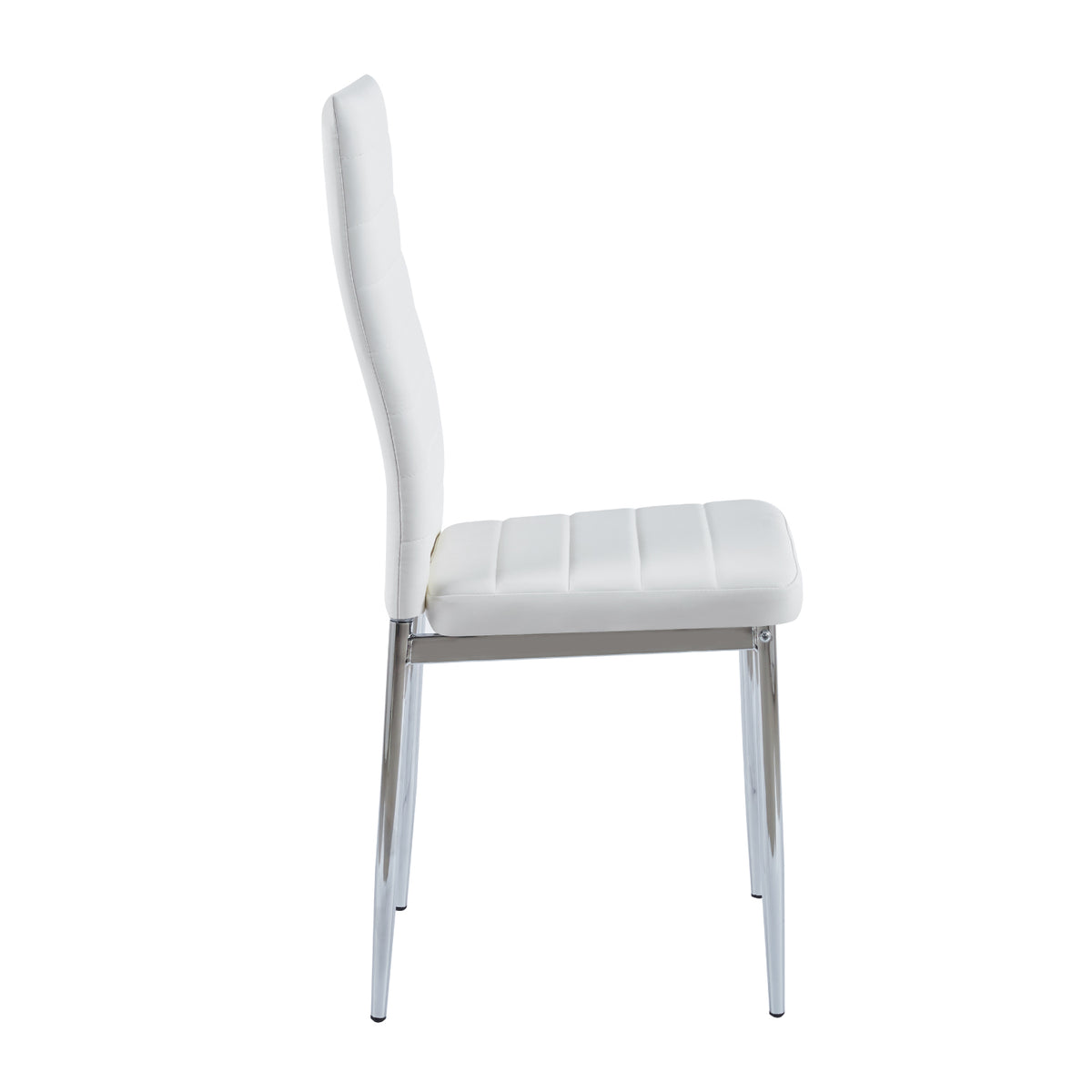 Pack de 4 Sillas Dining Liana con patas cromadas - Blanca