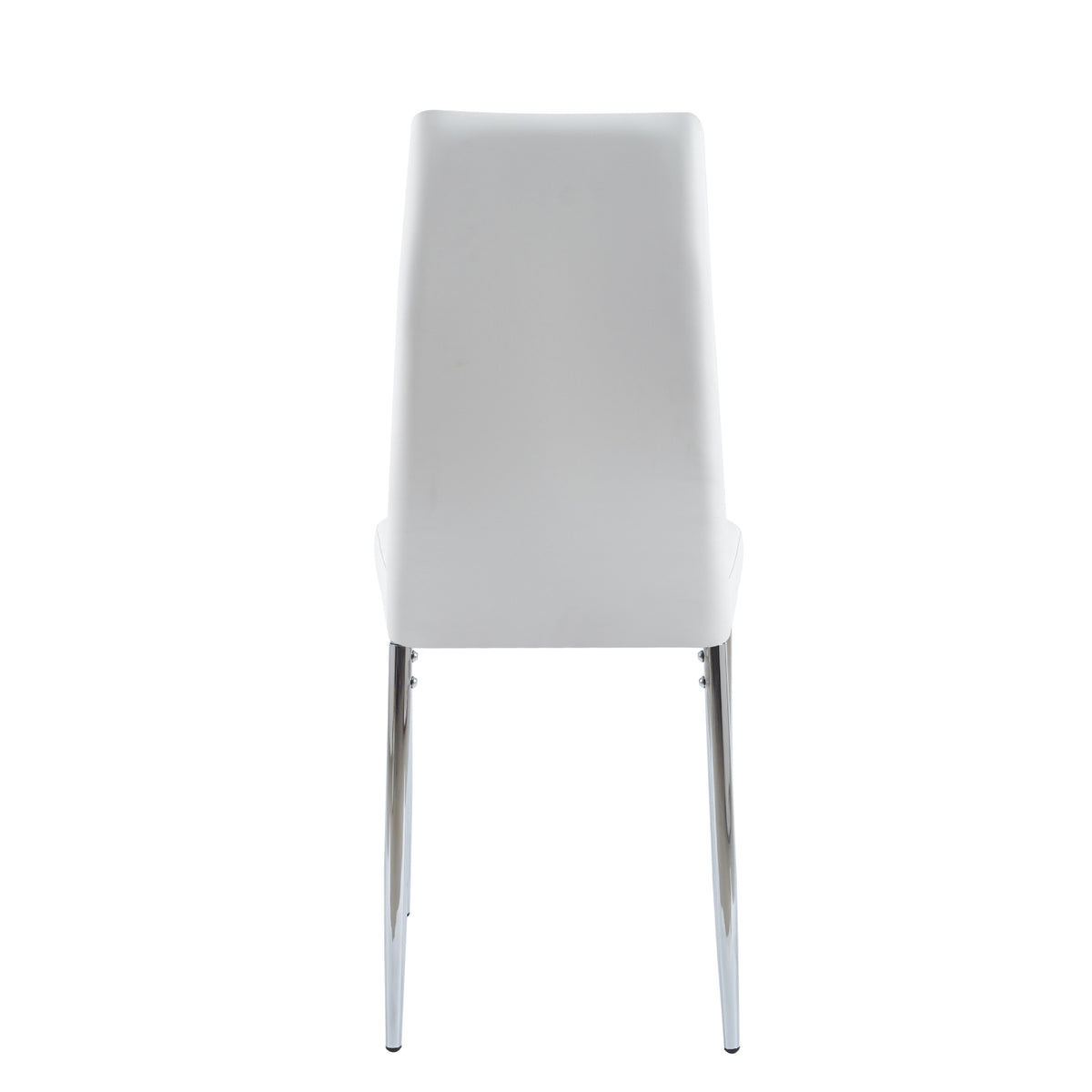 Pack de 4 Sillas Dining Liana con patas cromadas - Blanca