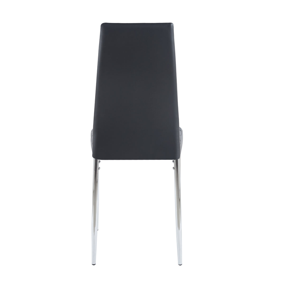 Pack de 4 Sillas Dining Liana con patas cromadas - Negra