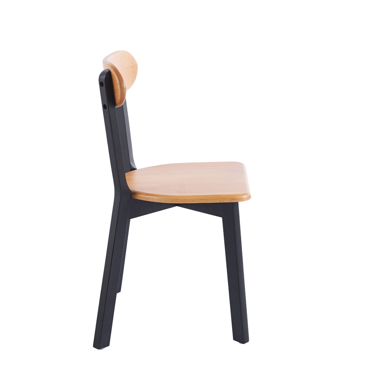 Pack de 2 Sillas Fresno de Madera - Negra