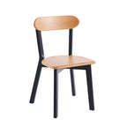 Pack de 2 Sillas Fresno de Madera - Negra