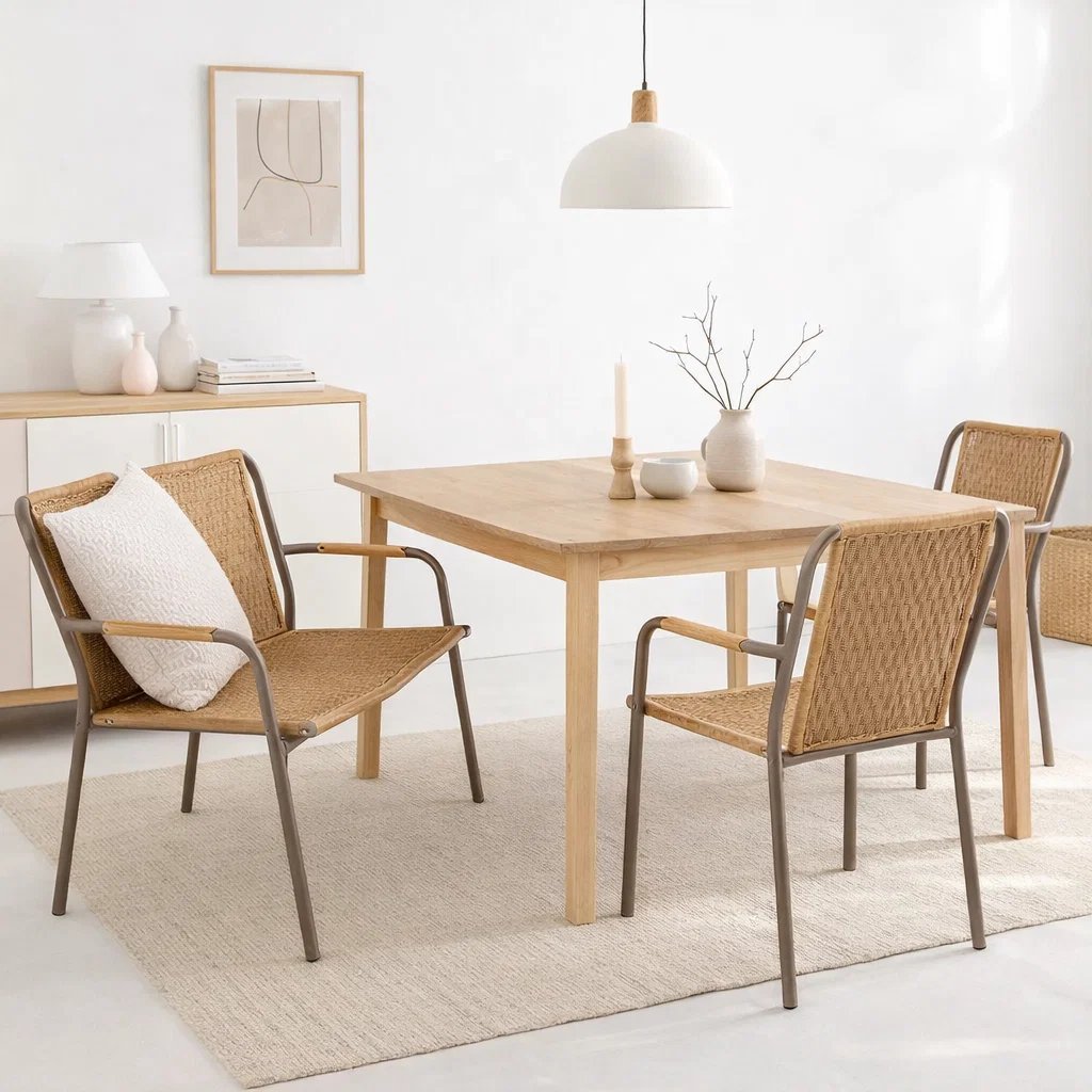 Silla Comedor o Exterior KAMBA Tejido - Color Trigo