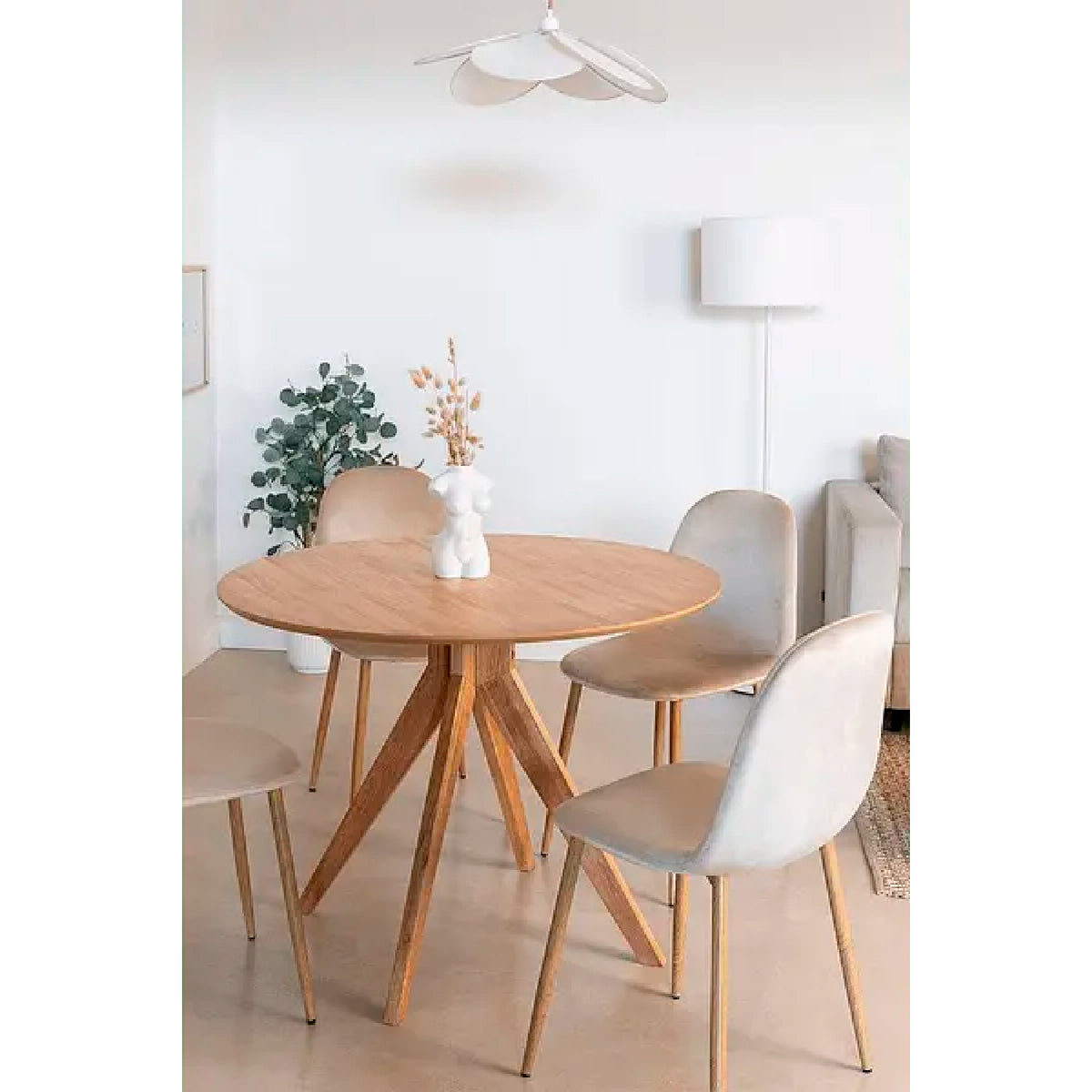 Pack de 4 Sillas Spoon Velvet - Beige oscuro