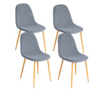 Pack de 4 Sillas Spoon Velvet - Gris