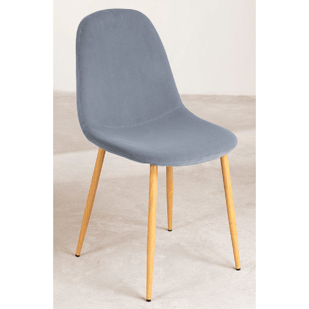 Pack de 4 Sillas Spoon Velvet - Gris