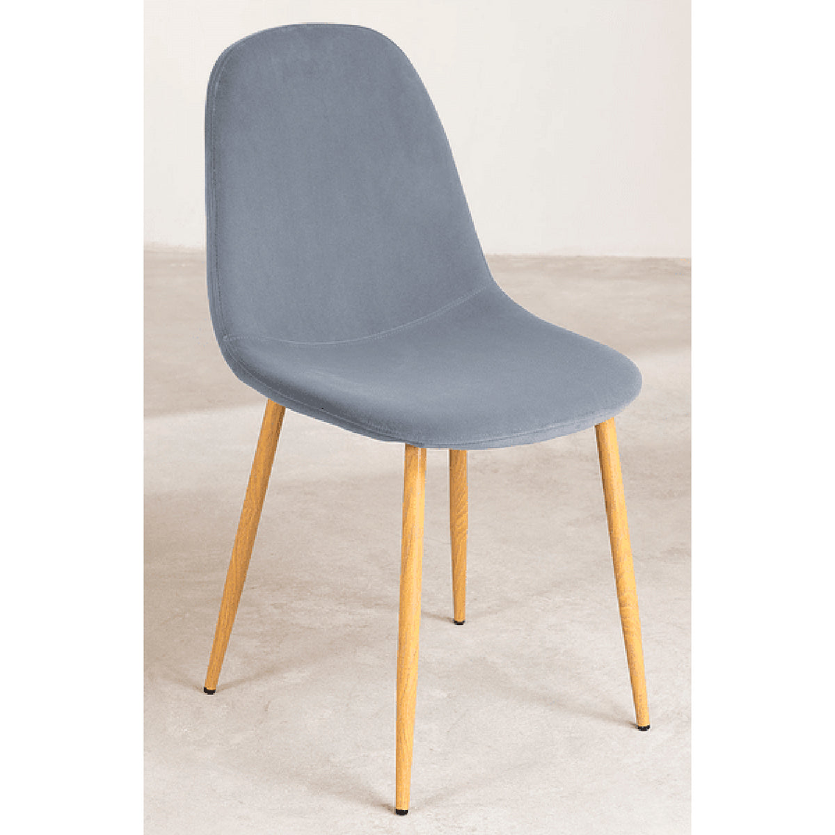 Pack de 4 Sillas Spoon Velvet - Gris