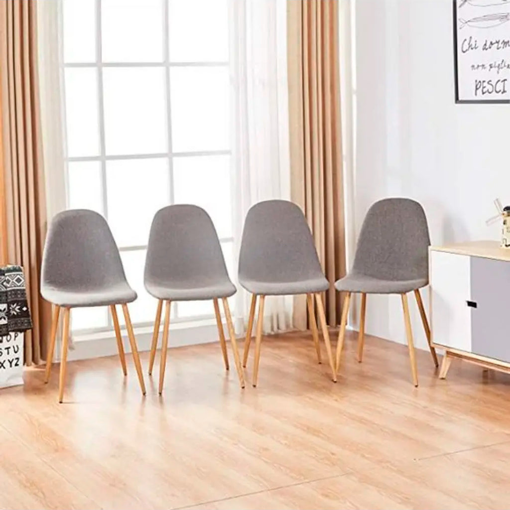 Pack de 4 Sillas Spoon Velvet - Gris
