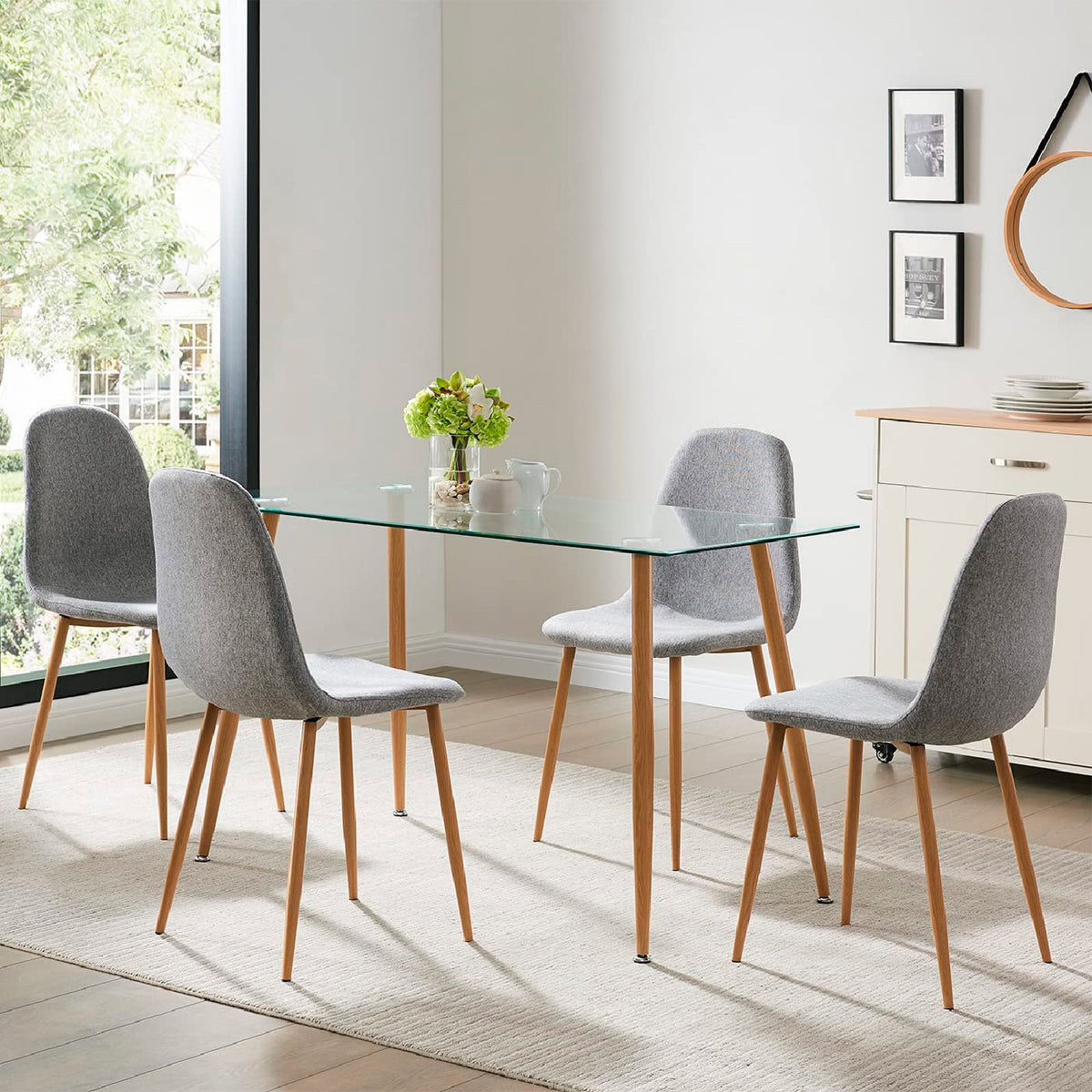 Pack de 4 Sillas Spoon Velvet - Gris