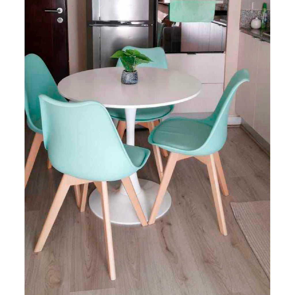 Pack de 4 Sillas Tulip Acolchada - Menta