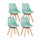 Pack de 4 Sillas Tulip Acolchada - Menta