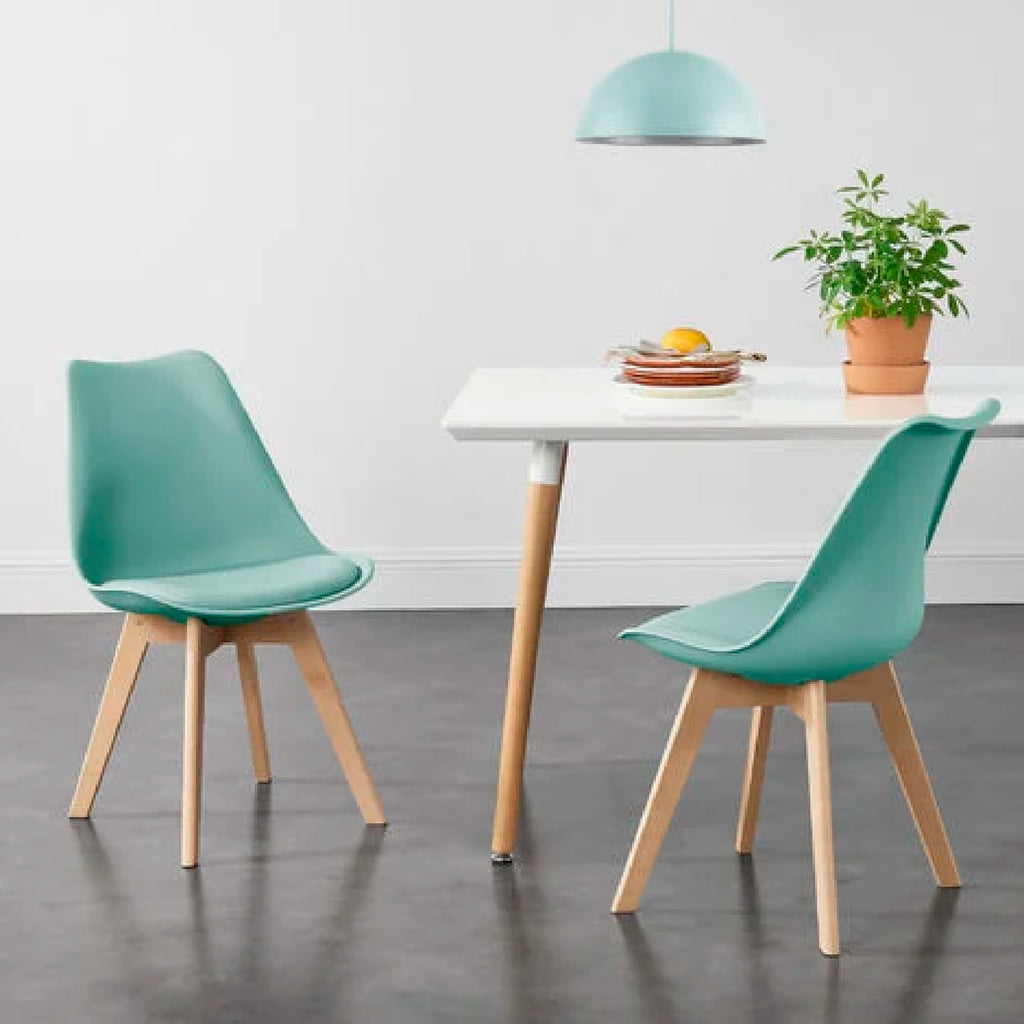 Pack de 4 Sillas Tulip Acolchada - Menta