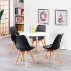 Pack de 4 Sillas Tulip Acolchada - Negra