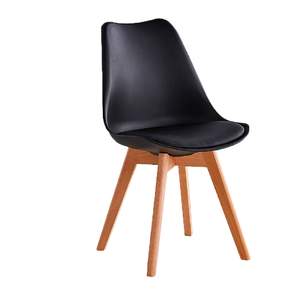 Pack de 4 Sillas Tulip Acolchada - Negra