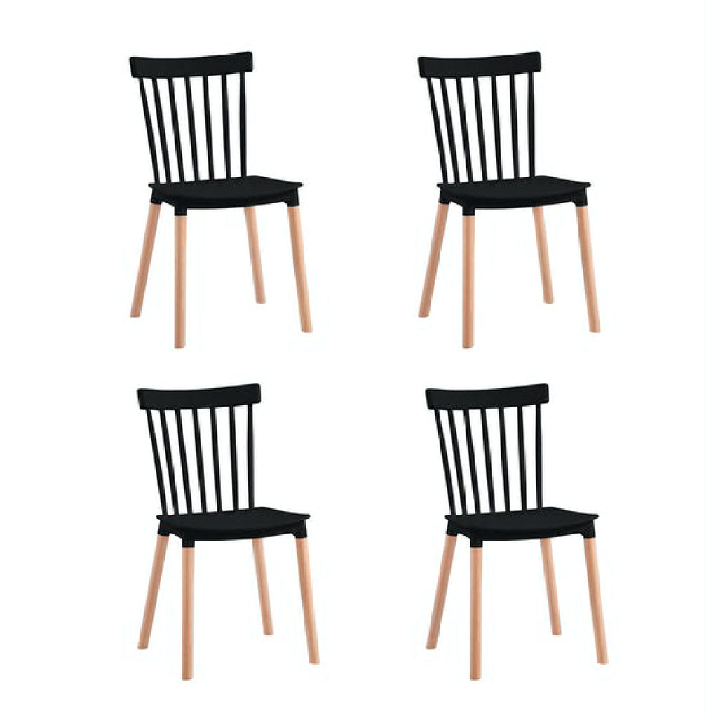 Pack de 4 Sillas Windsor - Negra