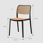 Silla de Terraza o Comedor Hoffman Enrejada - Negra