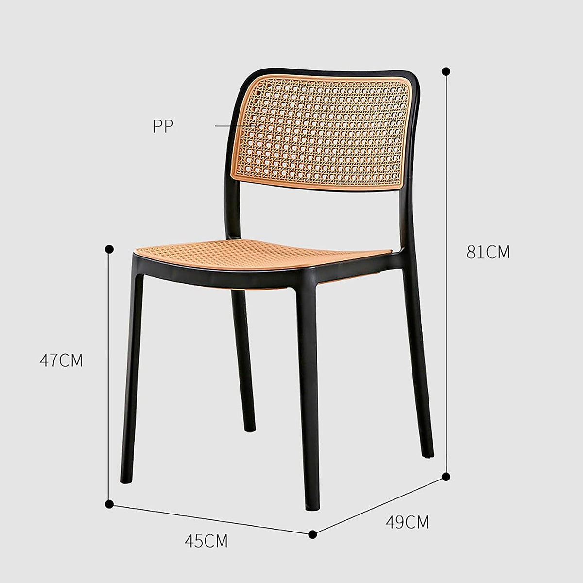 Silla de Terraza o Comedor Hoffman Enrejada - Negra